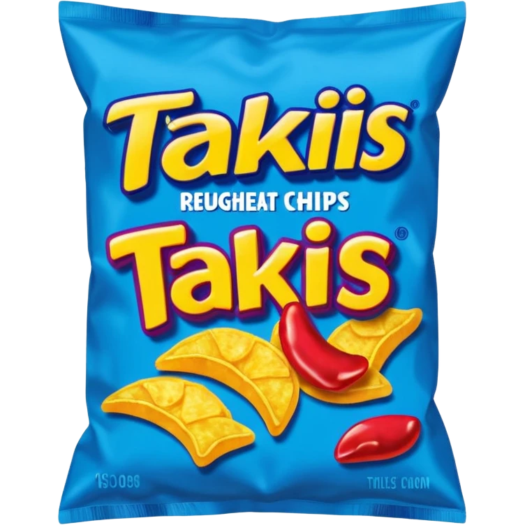 takis blue chips bag
 emoji