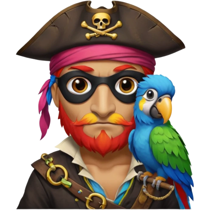 pirate and parrot emoji