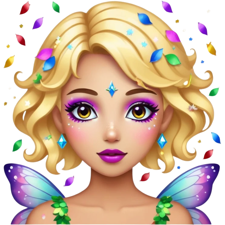 Beautiful Birthday Confetti fairy emoji