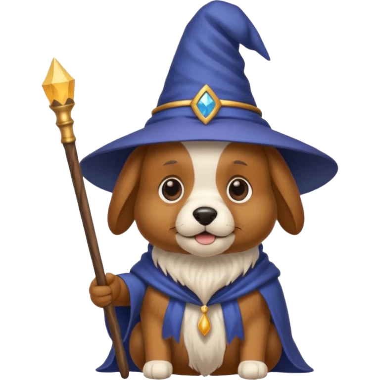 Dog wizard emoji