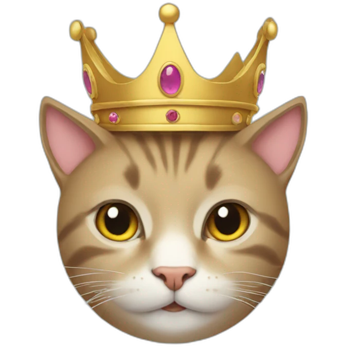 Cat crown emoji