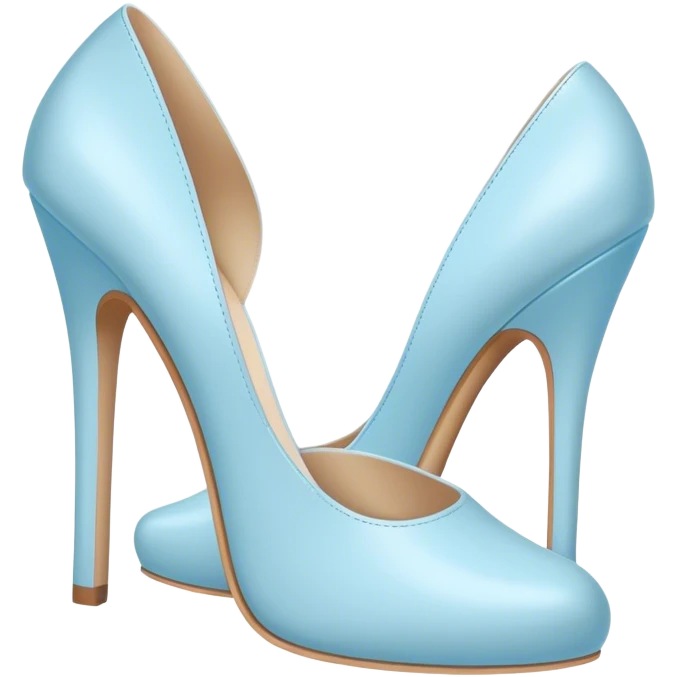 Pastel blue heels emoji