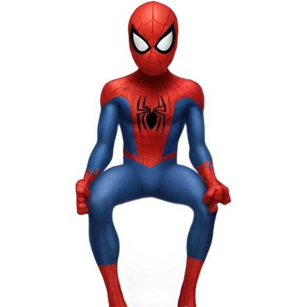 Spider man in a toilet emoji