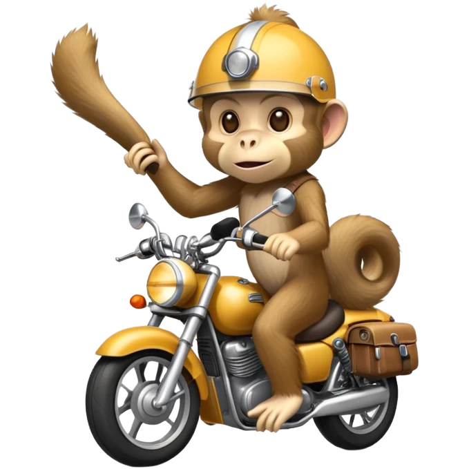 Monkey riding a motorcycle  emoji