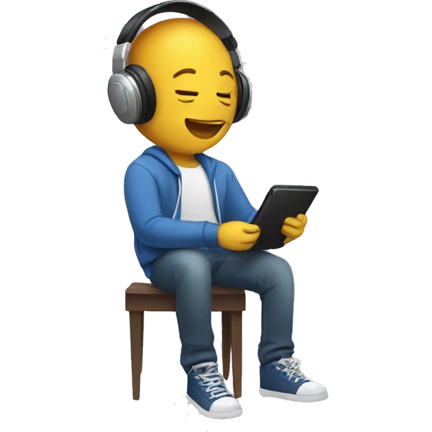 listening to music animated emoji