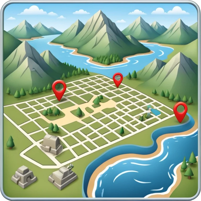 A detailed tactical map emoji