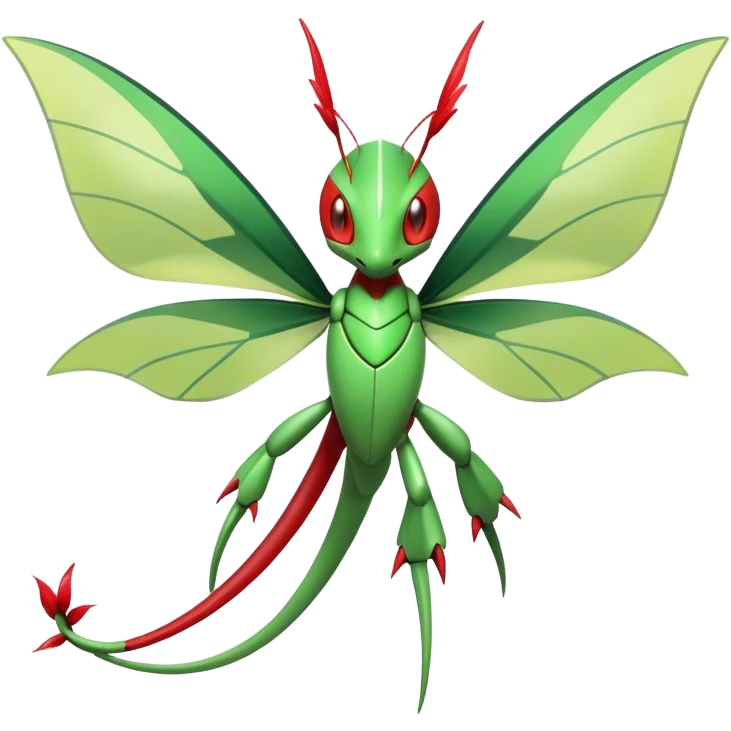  Cool Edgy Shiny Futuristic Ethereal Legendary Scizor-Kartana-Digimon-Schyther-Flygon-hybrid full body with butterfly wings emoji