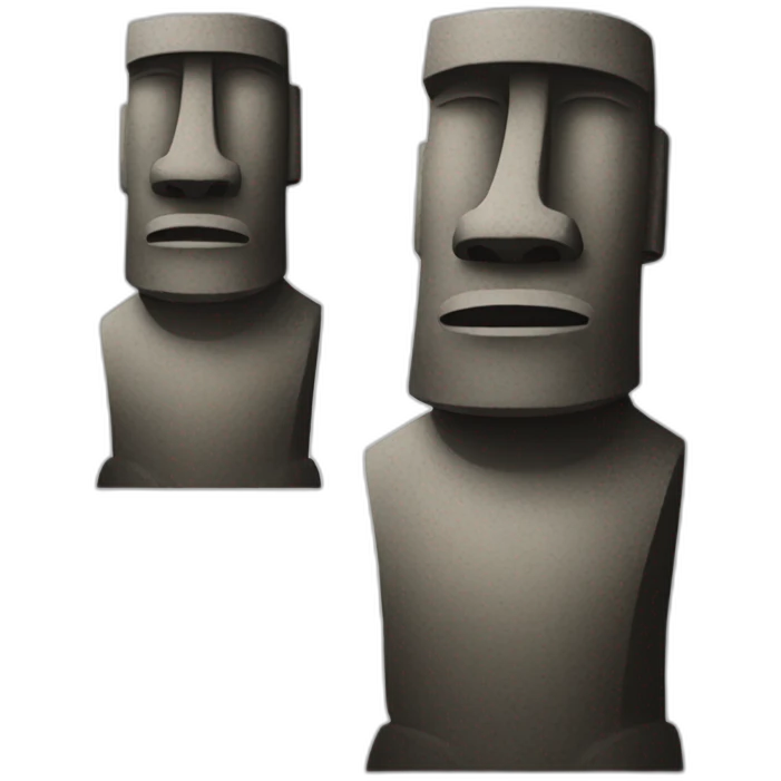 moai statue respect pose emoji