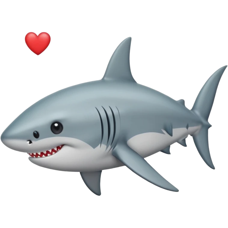 Tiburón con ojos de corazon emoji