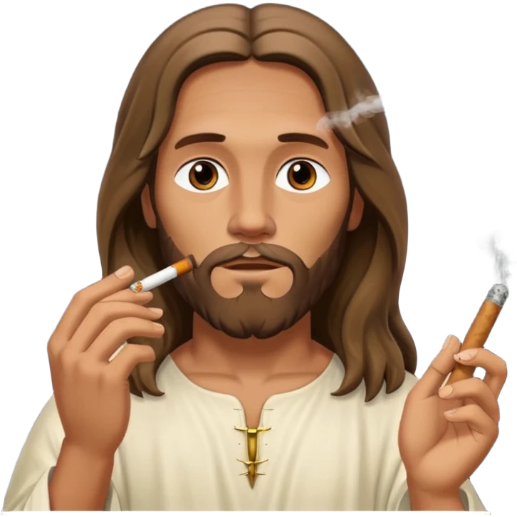 Jesus smoking blunt emoji