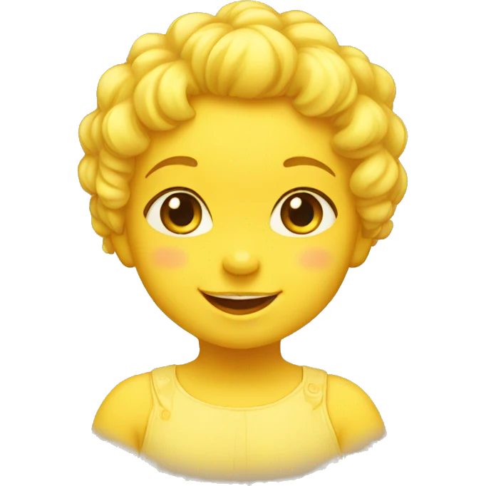 Yellow smiling baby girl emoji