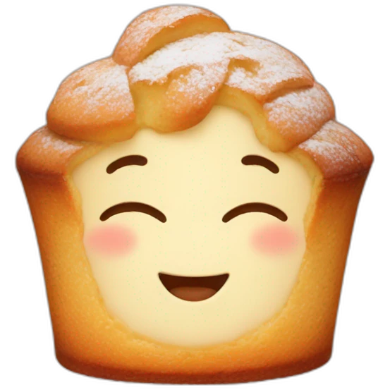 Cute Madeleine cake emoji