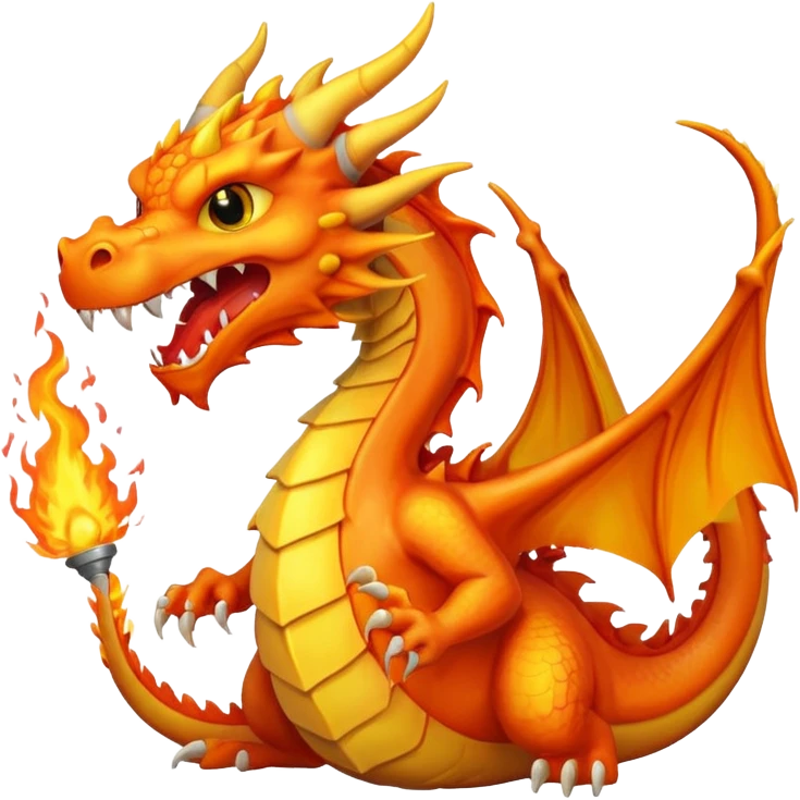 Dragon spitting fire at game of thrones   emoji