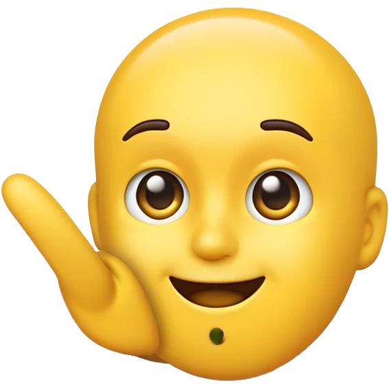 Make an emoji with a finger pointing toward the emoji head. Discord-style. emoji