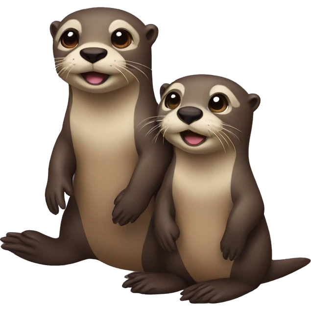 Two otters emoji