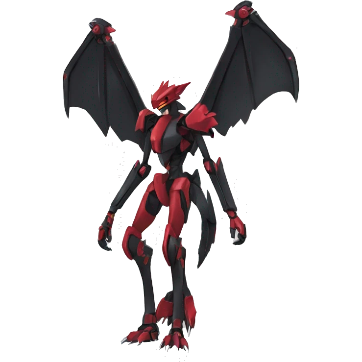  Cool Edgy Black Red Digimon-Fakemon-Raptor-Genesect-Dragon-Mecha full body emoji