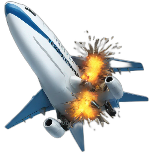 Plane crashing emoji