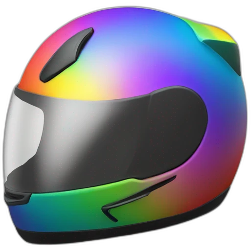 rainbow motorcycle helmet emoji