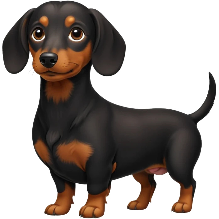 dachsund black emoji