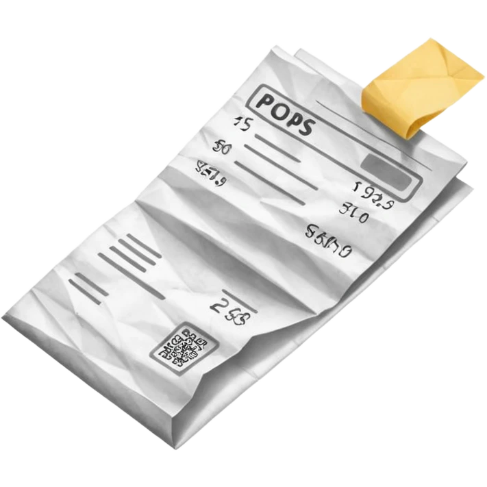 long shopping receipt emoji