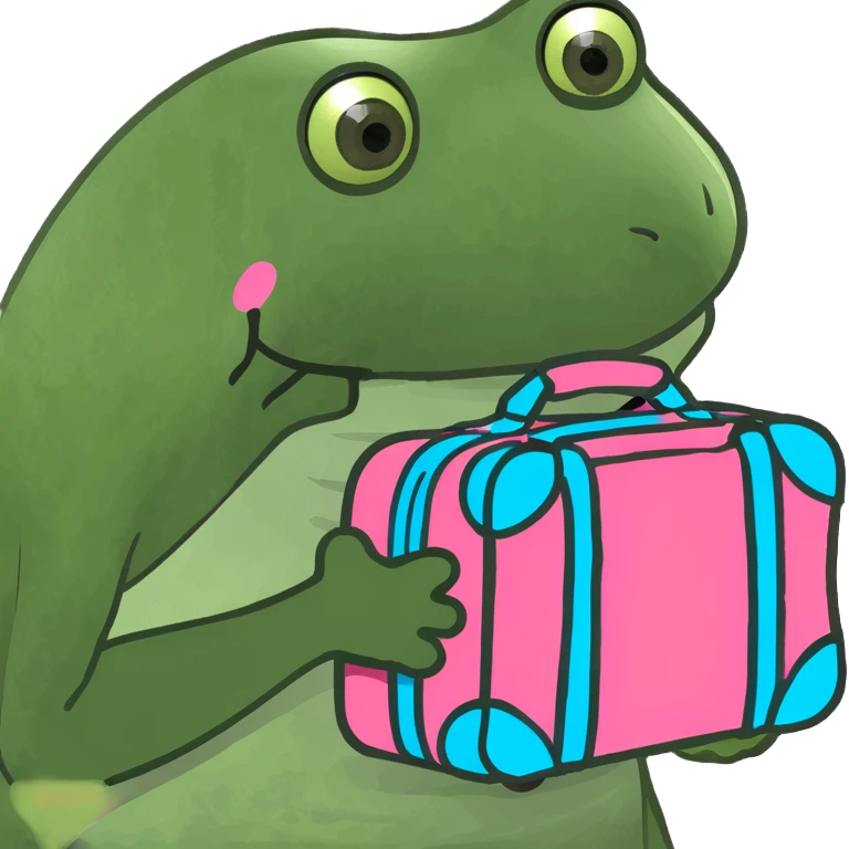 Pink luggage emoji