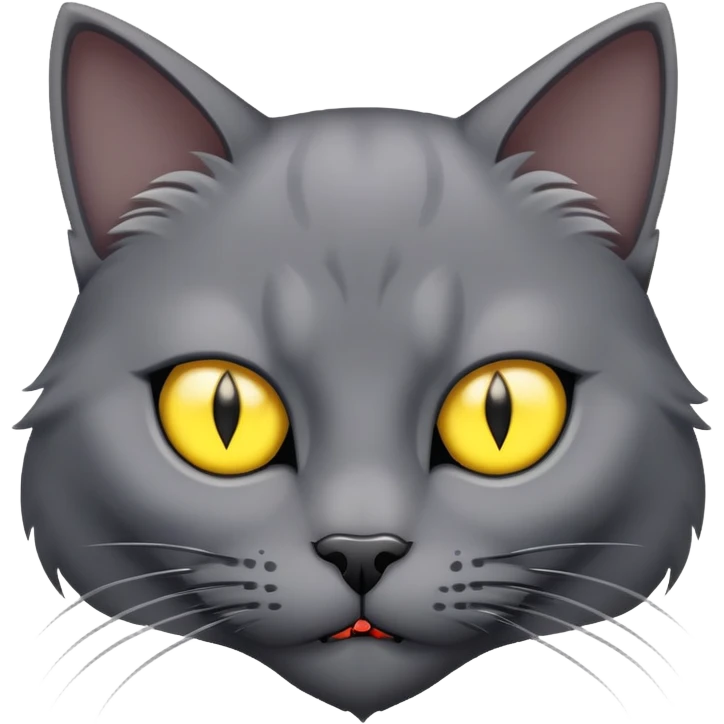 evil gray cat emoji