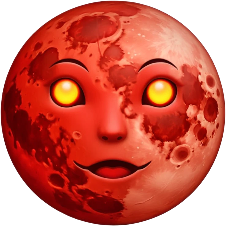Blood moon no face emoji