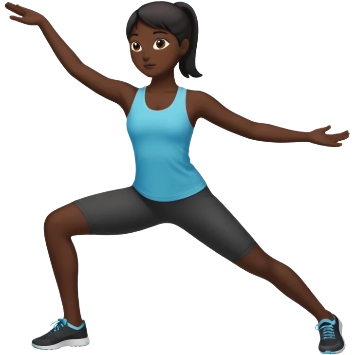 silhouette doing stretching exercise emoji