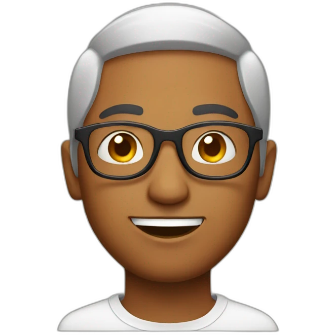 Indian guy with round glasses emoji