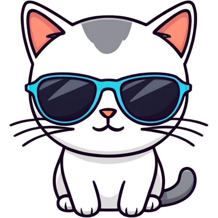Cat with sunglasses emoji