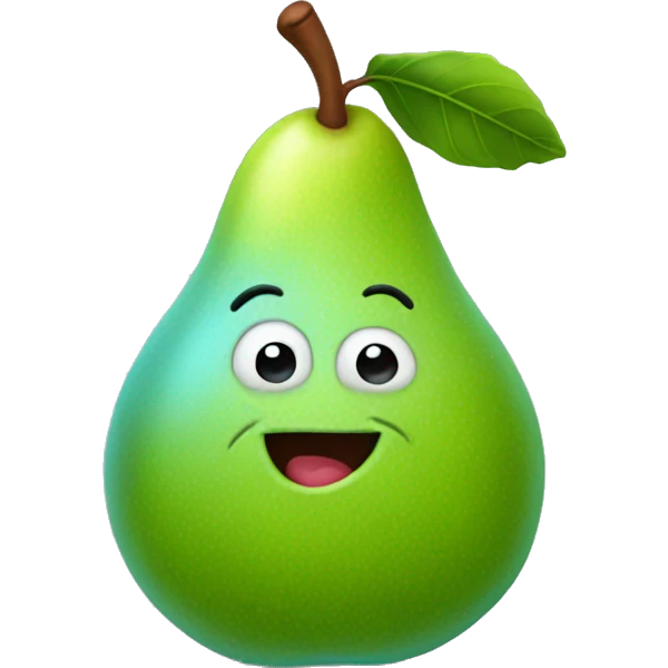 pear blue color emoji