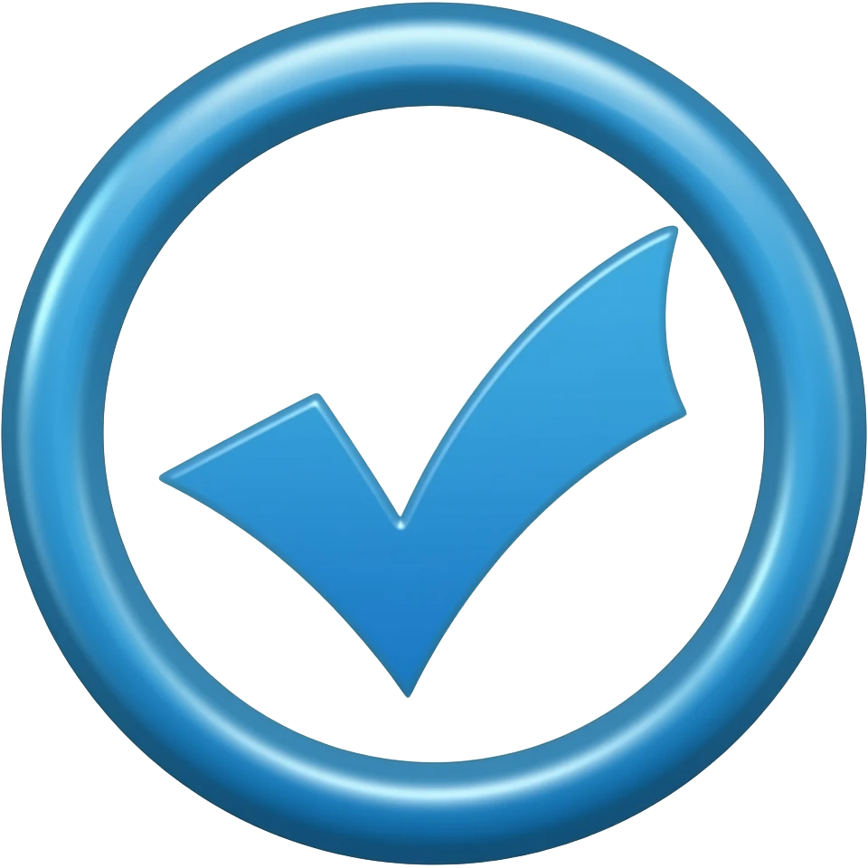 Mavi tik yuvarla emoji