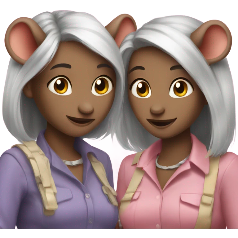 two rat girlfriends emoji
