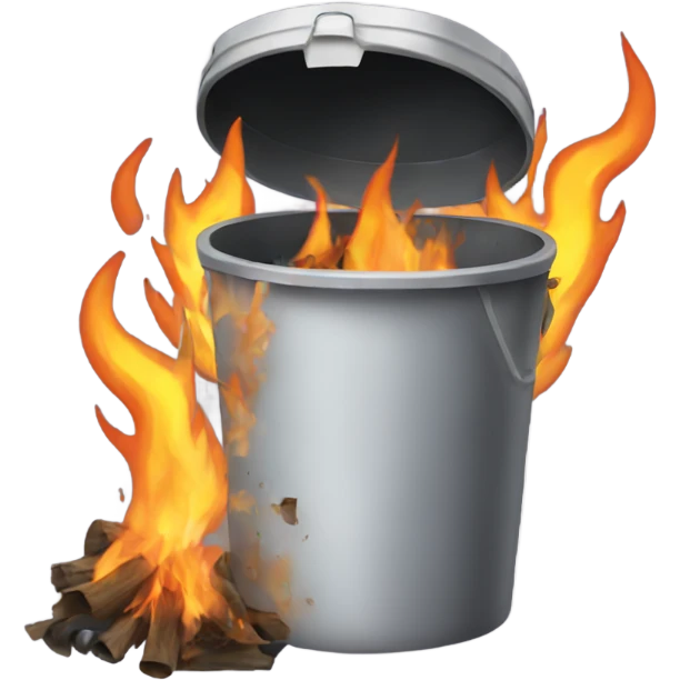 Burning trash emoji