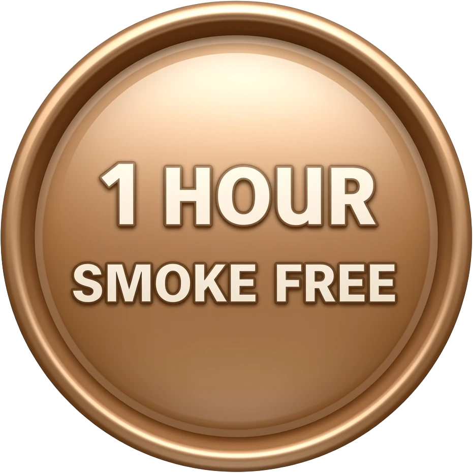 bronze 1 hour smoke free badge emoji