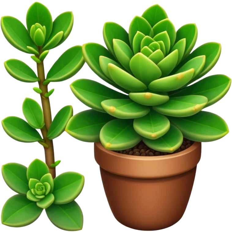 Crassula Ovata Golum with cilindric leaves emoji