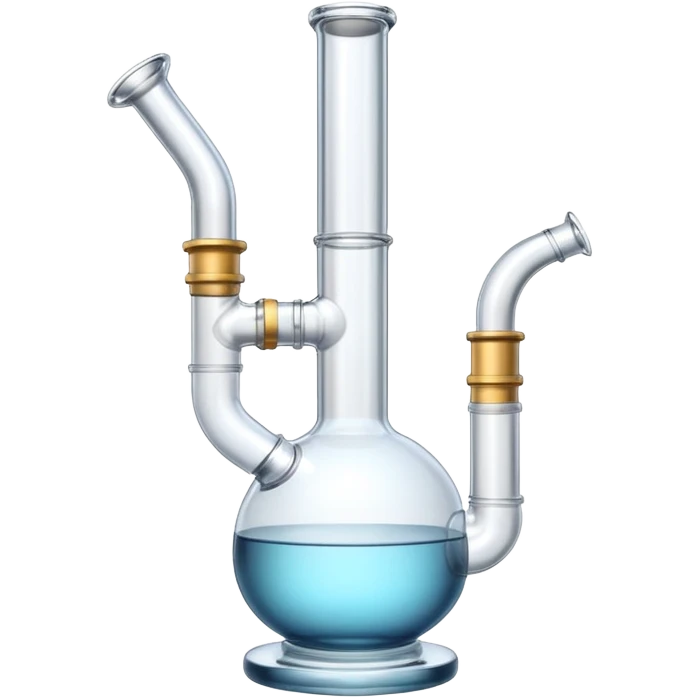 classic transparent glass water pipe bong emoji