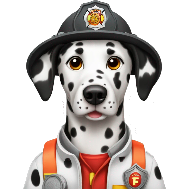 Dalmatian firefighter emoji