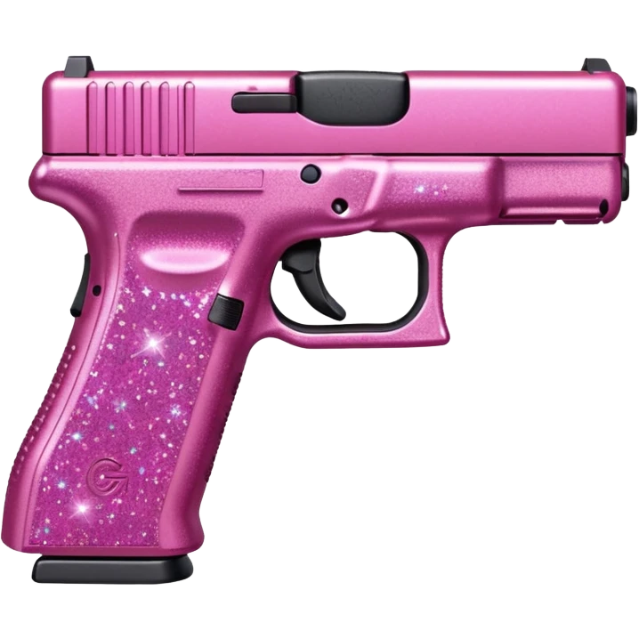 Pink glitter Glock emoji