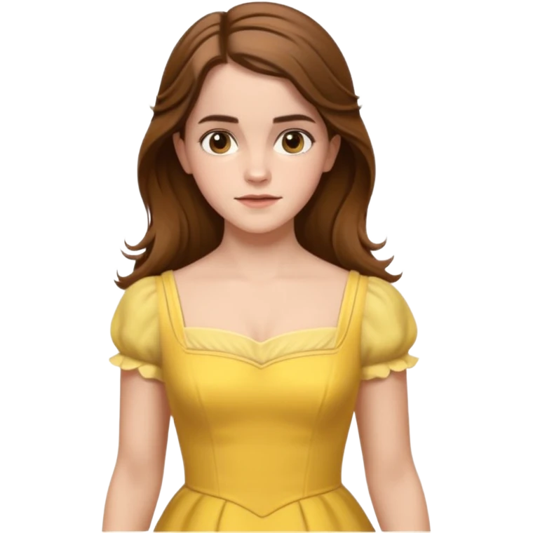 emma watson long hair as belle Cinematic Realistic emoji