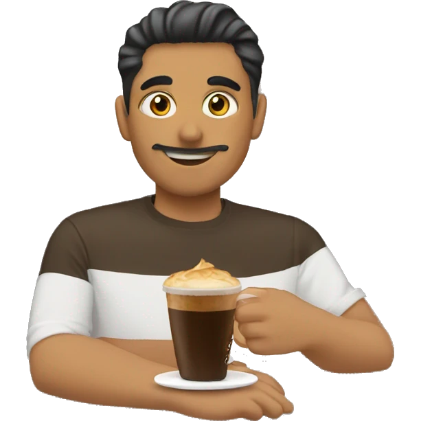 Corazón café emoji