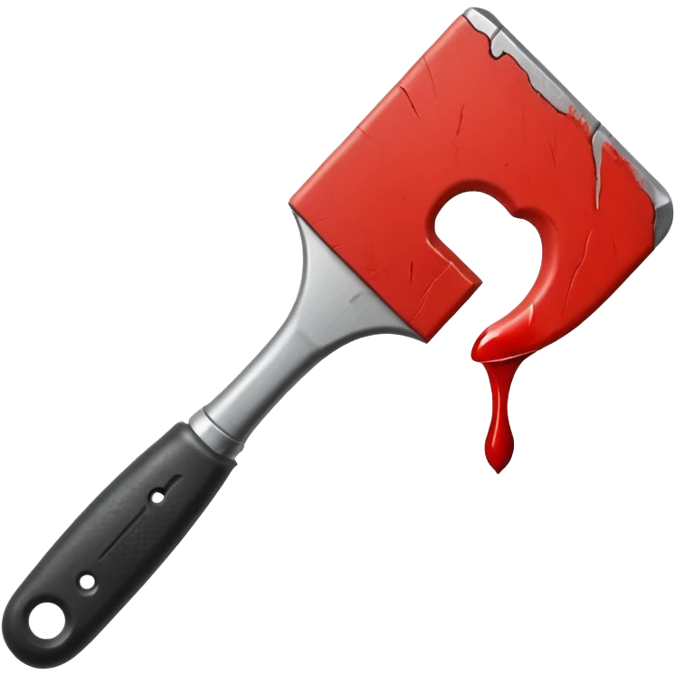 Bloody thumb with chisel emoji