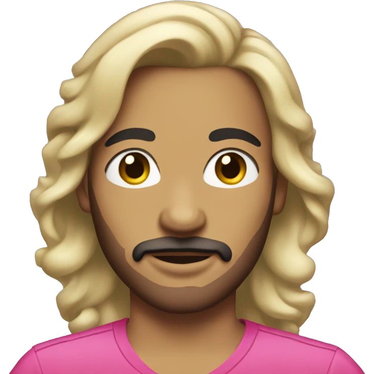 Cross dresser with facial hair emoji