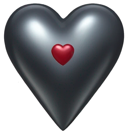 Hematite heart emoji