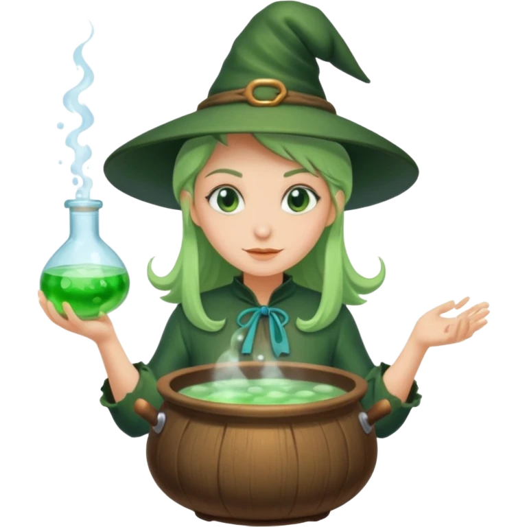 green witch cooking potion emoji