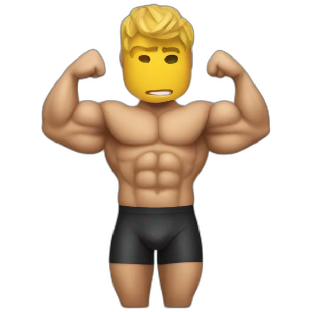 Latex bodybuilder emoji