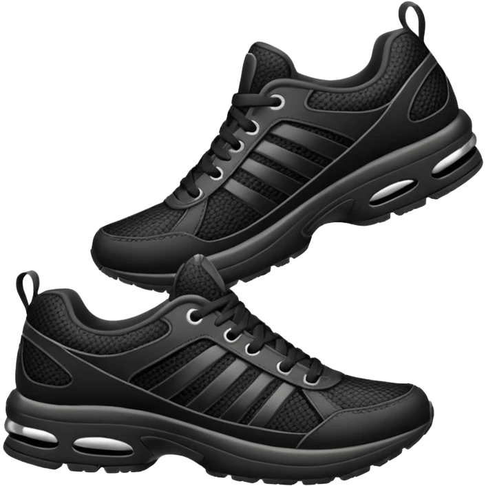 Make me an emoji of 2 black running shoes emoji