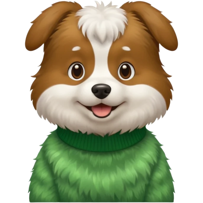 dog wear a green sweater emoji