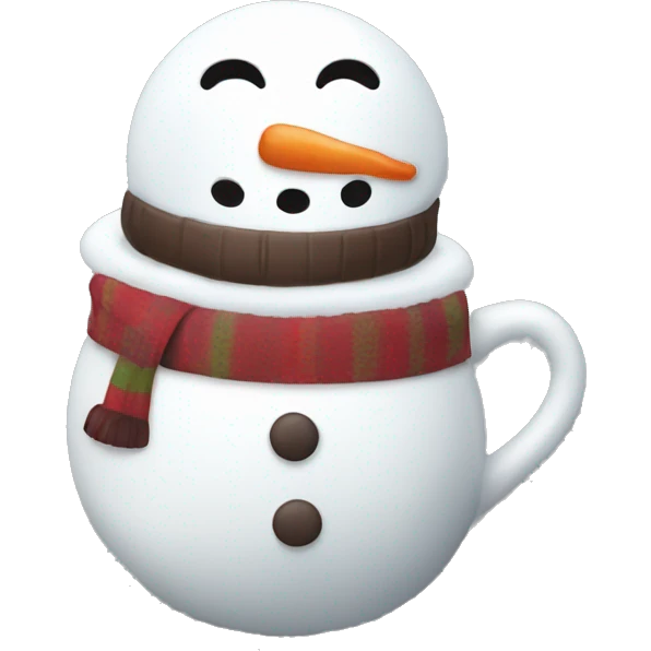 snowman with a cup of hot chocolate  emoji