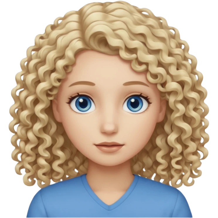 Curly blond blue eyes. Long hair cool beige blond. Longer hair beige ash blonde. emoji